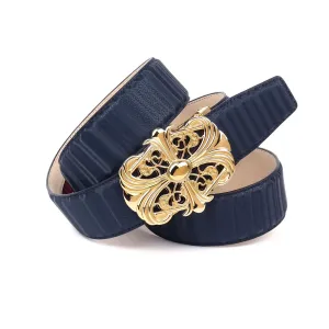 Кожаный ремень Anthony Crown Anthoni Crown, синий