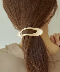 Заколка для волос Slick Wave Line Goldy, цвет Matte Gold