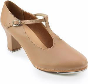 Туфли Danca TA49 с ремешком T-Strap и каблуком 2'' Unknown, Medium 7.0L Caramel