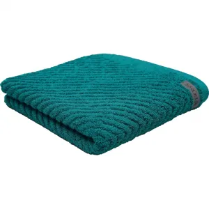 Полотенце для душа Smart однотонное с ребристой текстурой и ярлыком из велюра Ross, изумруд