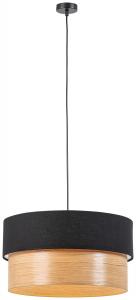 Подвесной светильник Novel, 45x120 см, черный/дубовый