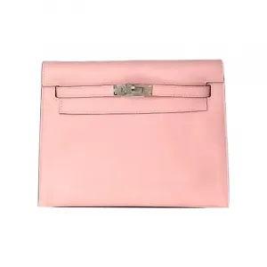 HERMES Кожаная сумка Kelly Danse Swift через плечо и на руку, женская, 3Q Rose Sakura Cherry Blossom Pink