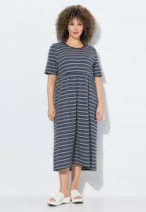 Платье Ulla Popken STRIPED SHORT SLEEVE, Marine/Dark Blue
