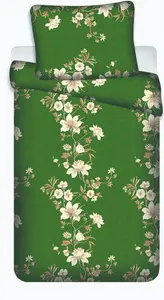 Комплект постельного белья с цветочным узором - 140 х 200 см + 70 х 90 см Jerry Fabrics