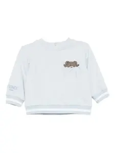 Толстовка с карманом Teddy FENDI KIDS, синий