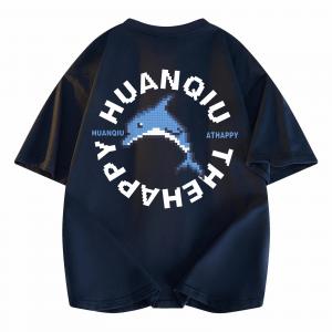 Футболка Unisex Crew Neck Moderate Heavyweight HUANQIU, темно-синий