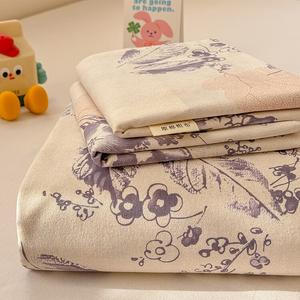 Yalu Простыня 150х230 см из грубого хлопкового льна, утолщенная