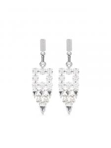 Серьги, украшенные кристаллами Ellen Conde, серебряный
