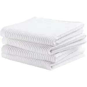 Моющая ткань Basic с роскошной ребристой структурой и оптимальным впитыванием влаги Ddddd, белый