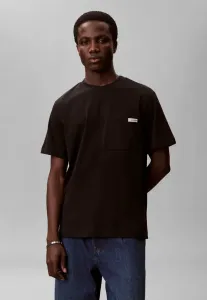 Удобный карман для монет, простая футболка Calvin Klein Jeans, Black