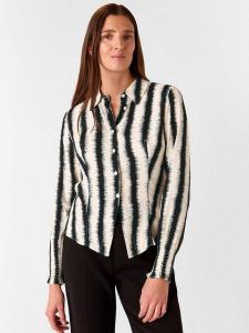 Приталенная рубашка в дымчатую полоску Whistles, слоновая кость/разноцветный