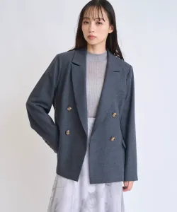 Двубортный шерстяной жакет Noela, цвет Charcoal Gray