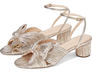 Туфли Loeffler Randall Dahlia Pleated Knot Mule with Ankle Strap, цвет Champagne