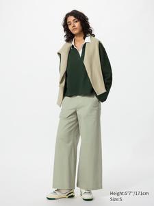 Утилитарные брюки из хлопковой парусины Uniqlo, 52 green