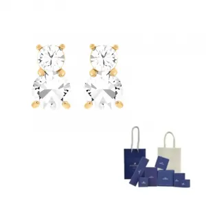 Кристальные серьги Women's Swarovski, золото