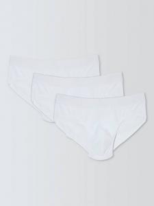Органические хлопковые трусики John Lewis, Pack of 3, White