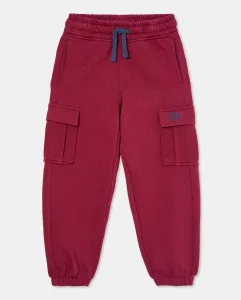 Детские однотонные трикотажные брюки карго Kids El Corte Inglés, бордовый
