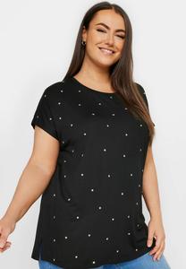 Футболка с принтом SHORT SLEEVE Yours Clothing, антрацит