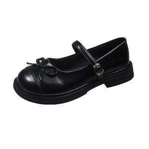 Нескользящая, износостойкая, дышащая кожаная обувь для детей и подростков Wooden Rabbit, черный