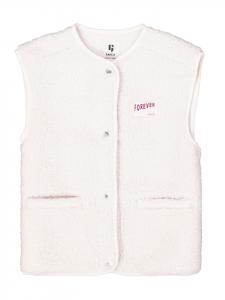Garcia Жилет из плюшевого флиса кремового цвета