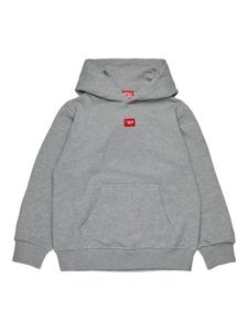 Diesel Kids худи с нашивкой-логотипом, серый