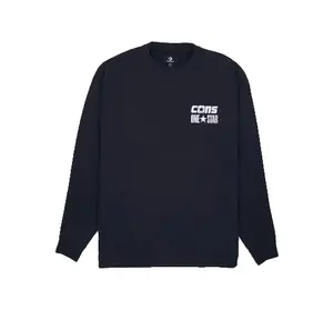 Футболка cons one star crew sweatshirt 'black' Converse, черный