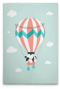 Картина на холсте A.S. Création Animal Balloon 1 цвет grünweissrotblauschwarz