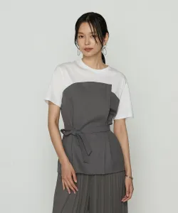 Компактный стильный топ-бюстье из джерси Laurel Kt Kiyoko Takase, цвет 04: Gray X White