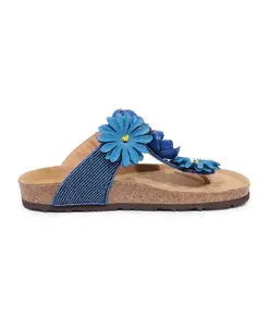Солнечные тапочки с цветочным рисунком Maliparmi, синий