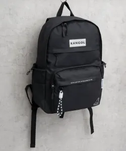 KANGOL Рюкзак Kangol, рюкзак, повседневный рюкзак, формат А4, большая вместимость, черный
