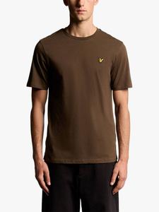 Хлопковая футболка с круглым вырезом Lyle & Scott, Deep Sepia