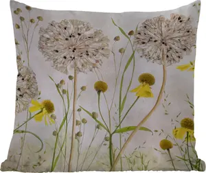 Подушка для улицы - Цветы - Акварель - Натюрморт - 40x40 см - Устойчива к погодным условиям - Подушка для отдыха - Подушка - Для интерьера - Обивка с изображением MuchoWow