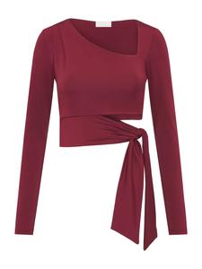 LeGer by Lena Gercke Лонгслив 'Candy' в темно-красном цвете