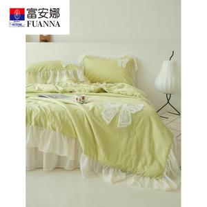 Fuanna Летнее одеяло 200х230 см, цвет Ranmanmanwu - Apple Green, 2 наволочки