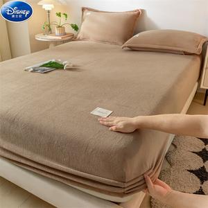 Disney Простыня на резинке 90х200 см, молочный вельвет, цвет Coffee Brown