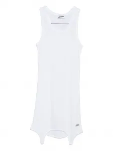 Мини-платье в рубчик Jean Paul Gaultier, белый