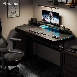 Игровой стол PSEAT ES63 с электроподъемом, 160 см, черный, с двумя ящиками