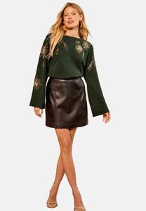 Джемпер Love & Roses Jumper, Forest Green Sequin/Green