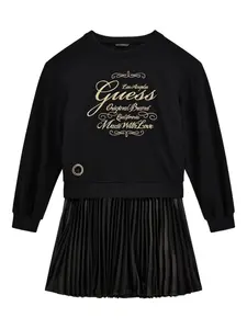 Платье со складками Guess Kids, черный