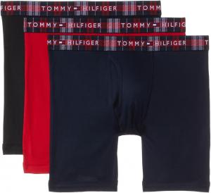 Мужские хлопковые классические трусы-боксеры Tommy Hilfiger, 3 шт., Red Multi