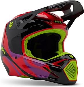Мотоциклетный шлем Fox Racing Unisex V1 для мотокросса и бездорожья, Fluorescent Red Emotion