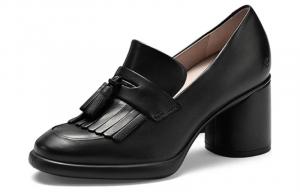 Туфли на высоком каблуке женские черные Ecco