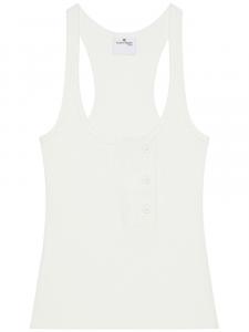 Courrèges топ Oblique 90's без рукавов, белый