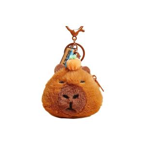 Капyбара плюшевый кулон 8,2 см/9 см/7 см высота X3COMMUNE, светло-коричневый