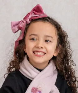 Двусторонняя резинка для волос в виде веера (бархатная) Panpantutu, цвет Rose Pink