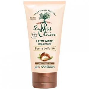 Восстанавливающий крем для рук с маслом ши для очень сухой кожи, 75 мл — сделано во Франции — масло ши по справедливой торговле — без силикона, Le Petit Olivier