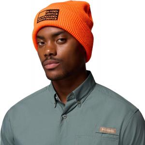 Columbia Unisex-Adult PHG Patch Beanie, Blaze/Game Flag