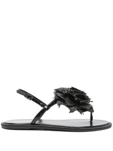 Босоножки Le Silla с цветочной аппликацией, черный