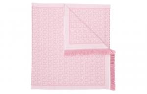 Gancini жаккардовый  вязаный шарф  Ferragamo, розовый