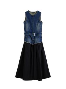 Миди платье Desigual, Blue denim/Black